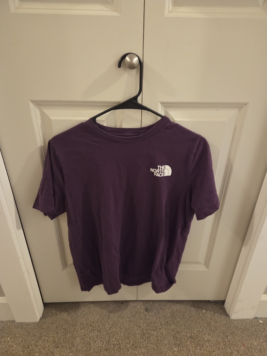 The North Face Tops - The North Face Purple Short Sleeve Tee with White Logo